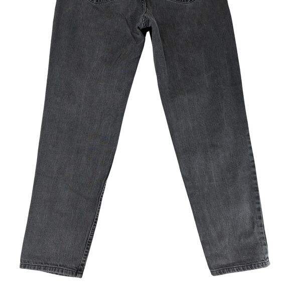 BDG Mom Jeans Black Gray Faded Wash Women's 28 High-rise Tapered Leg Rigid Denin - Picture 6 of 8